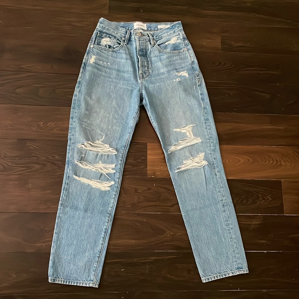 FRAME Le Original ripped straight jeans